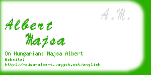 albert majsa business card